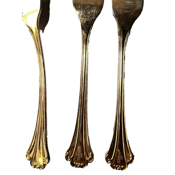 FB Rogers Golden Plated Electroplate American Chipendale Flatware 5 Dinner - Picture 8 of 16